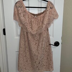 Wayf blush Lace Dress